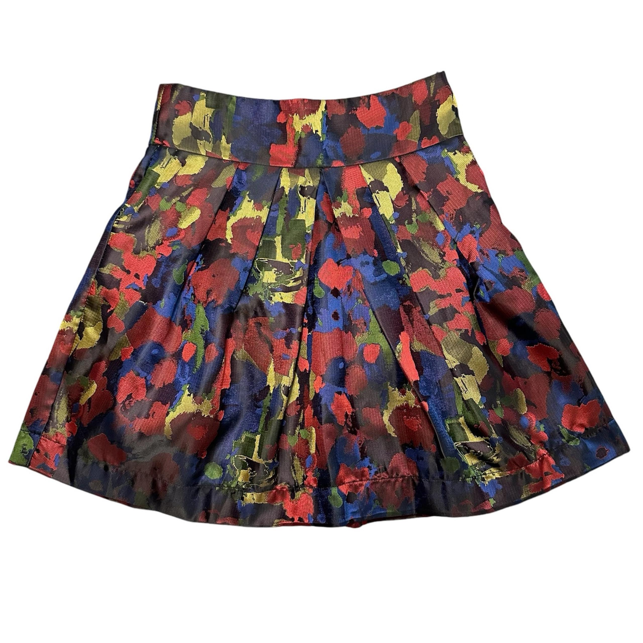 Forever 21 Skirt Women Size S Pleated Mini A-Line Artsy Retro Dark Academia Y2K