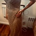 Sherri Hill Long Beaded Sequin Dress. Size 4. Nude Color