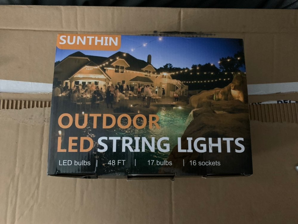 SUNTHIN White Outdoor String Lights, 48f