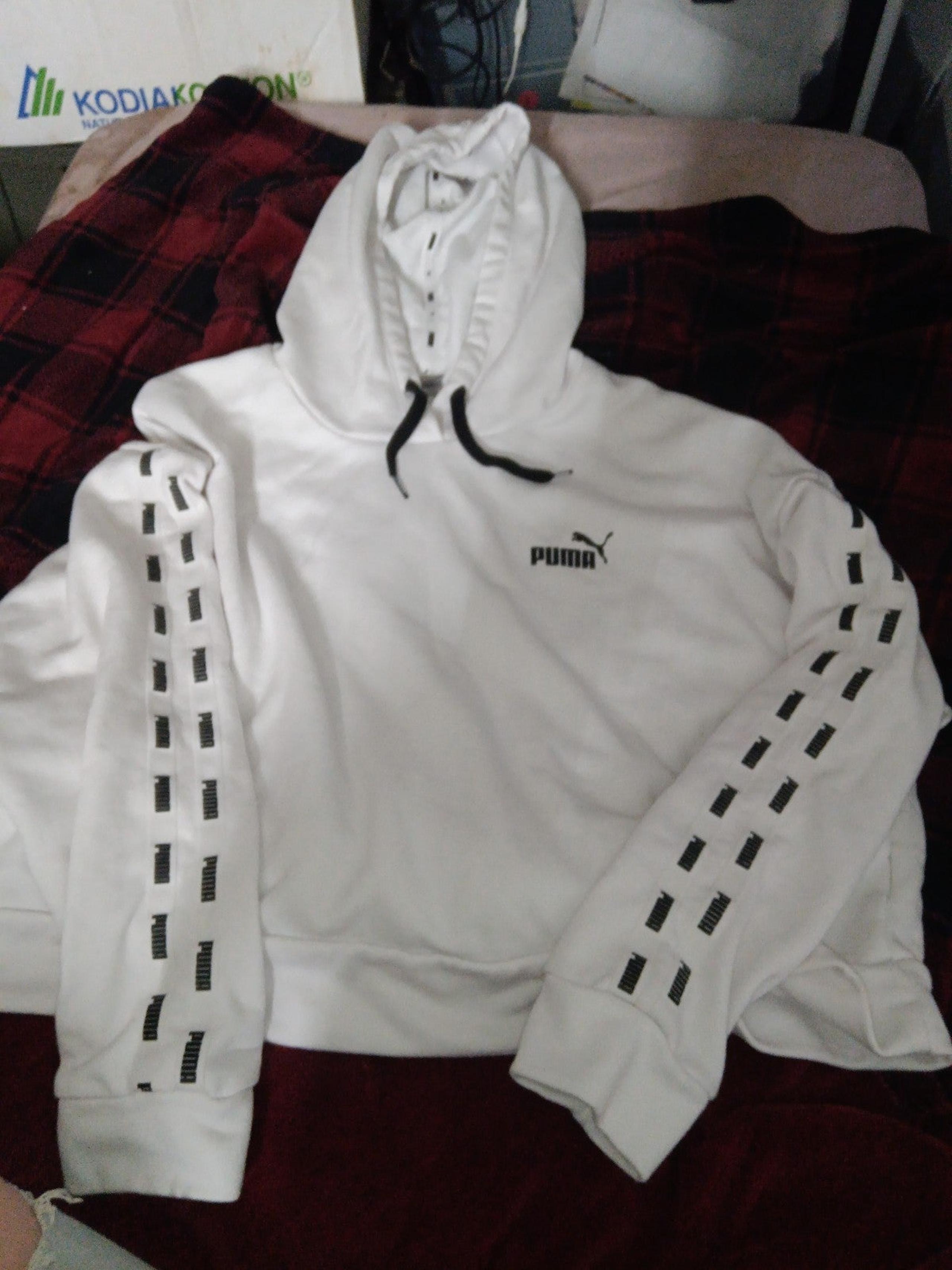 PUMA white hooded sweaters