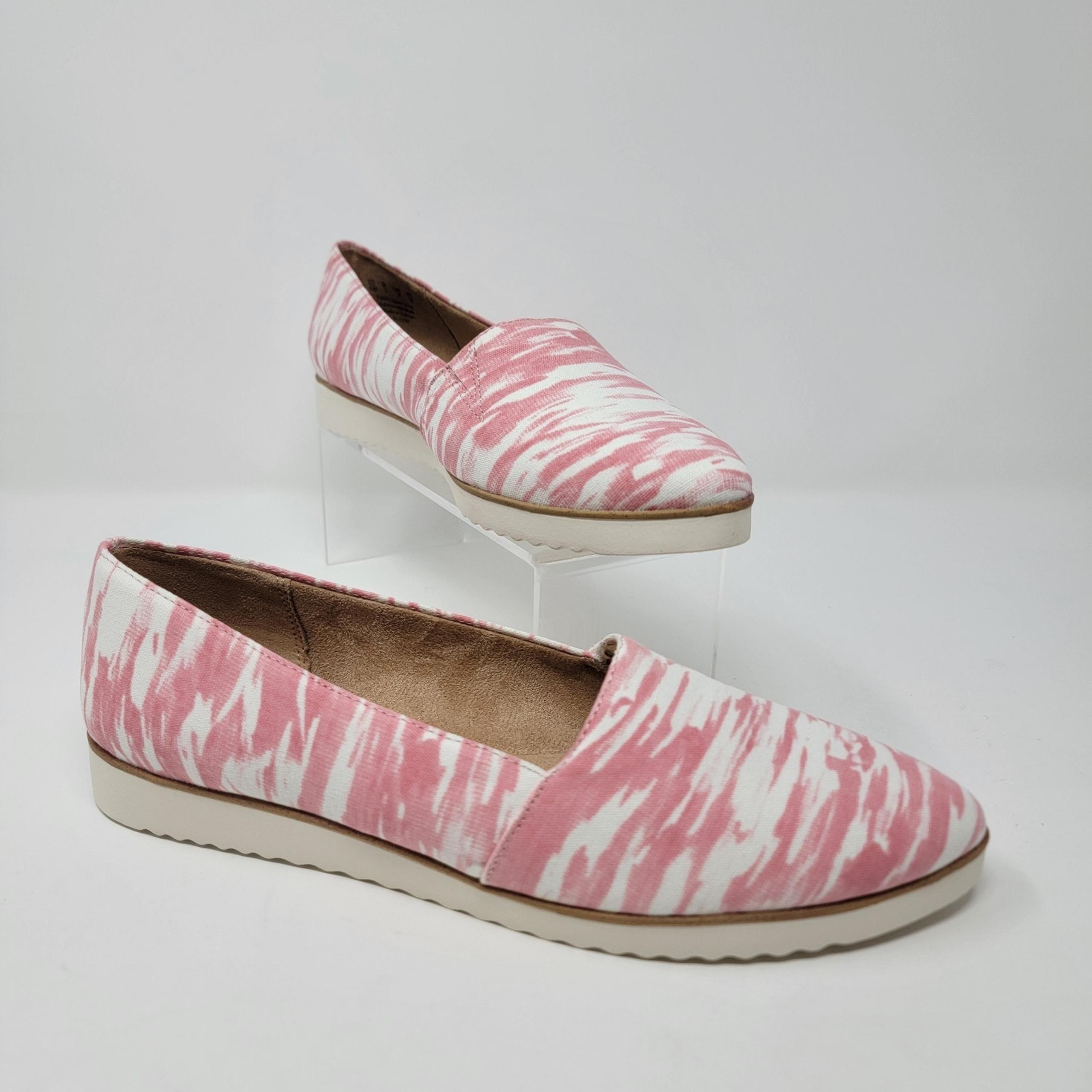 LifeStride Bloom Slip On Shoe Womens 8M True Blush Pink White Textuted Fabric