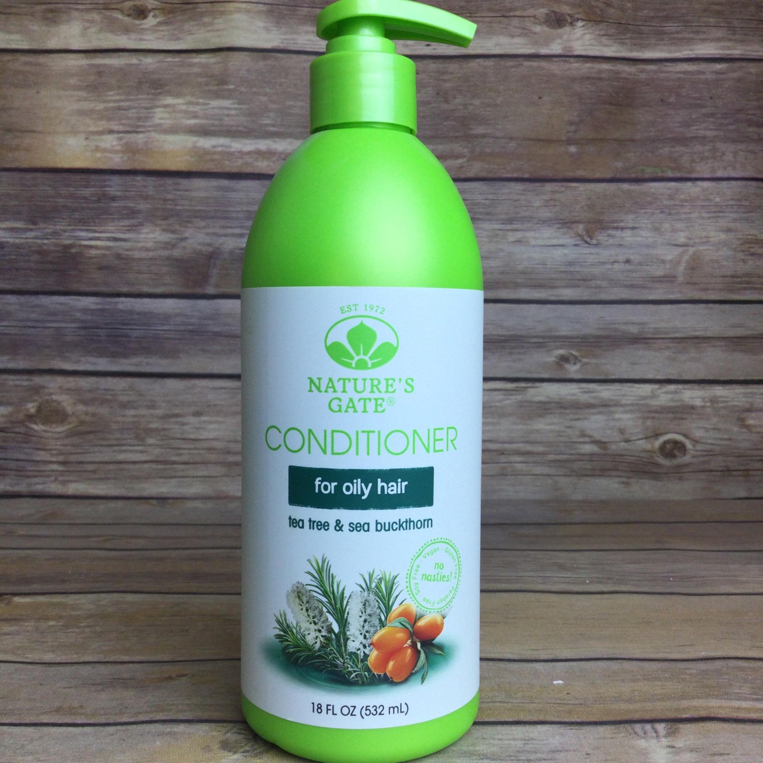 Nature's Gate Tea Tree Buckthorn Oily Hair Conditioner Vegan Pump 18 OZ.