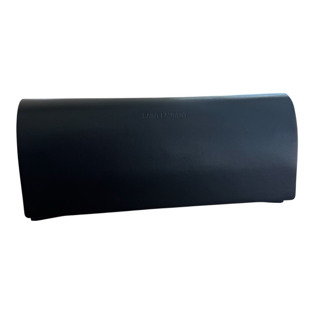 Authentic Saint Laurent Black Leather Sunglasses Case
