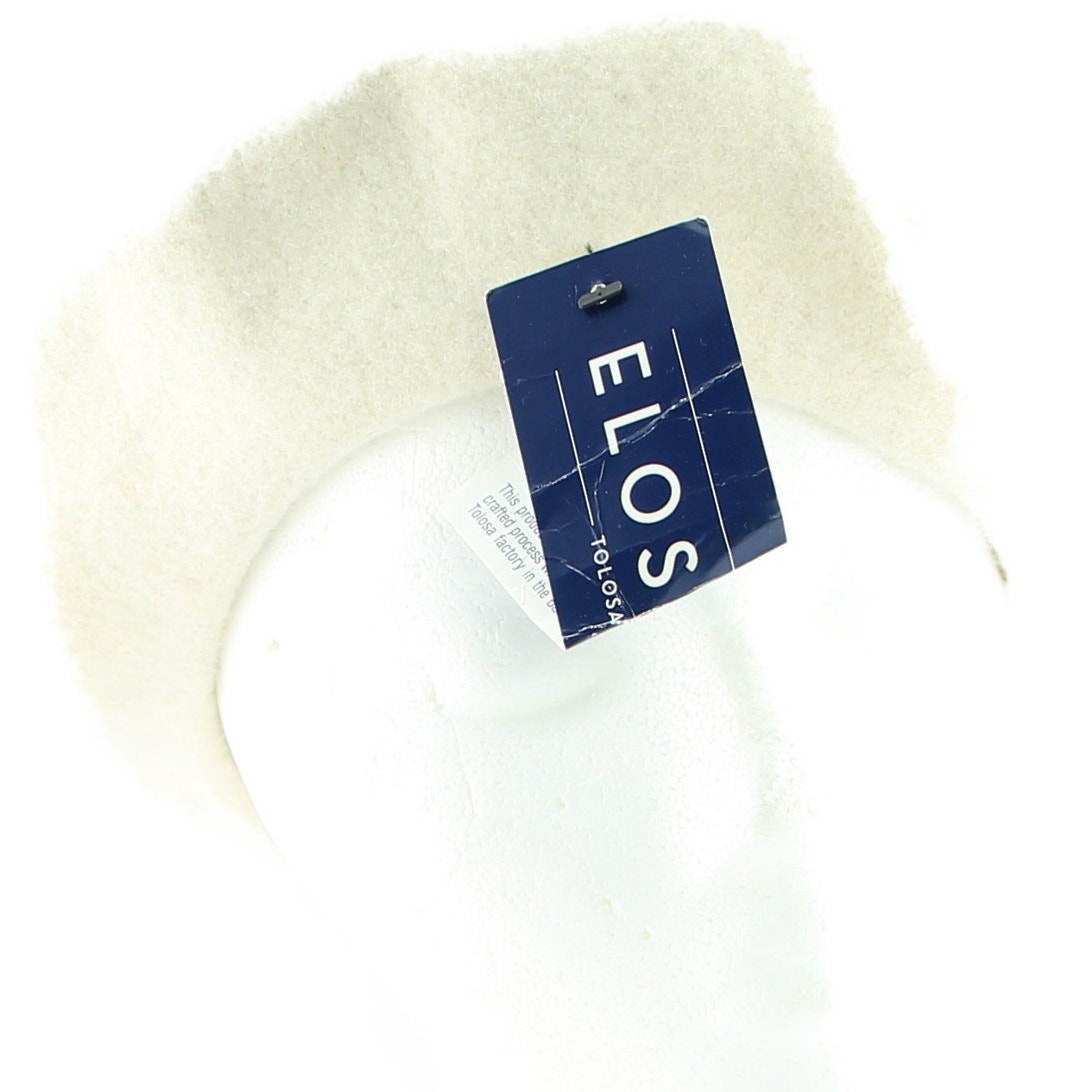 Dames Elosegui White Wool Beret Hat NWT