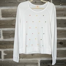 Aritzia Sundry Rainbow Heart Sweater