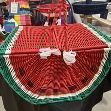 Summer 2022 Brand New C&C California Home Wicker Resin Watermelon Picnic Basket