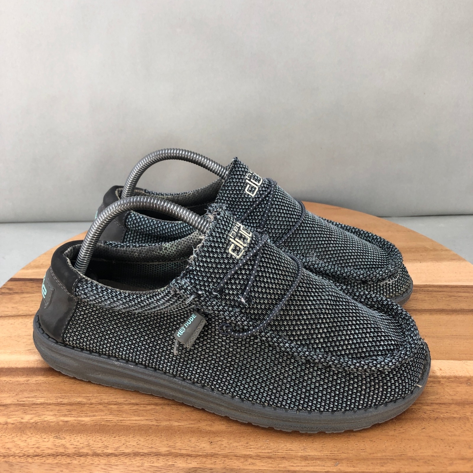 Hey Dude Wally Sox Sneakers Mens 8 Slip On Casual Comfort Shoes Gray Lightweight