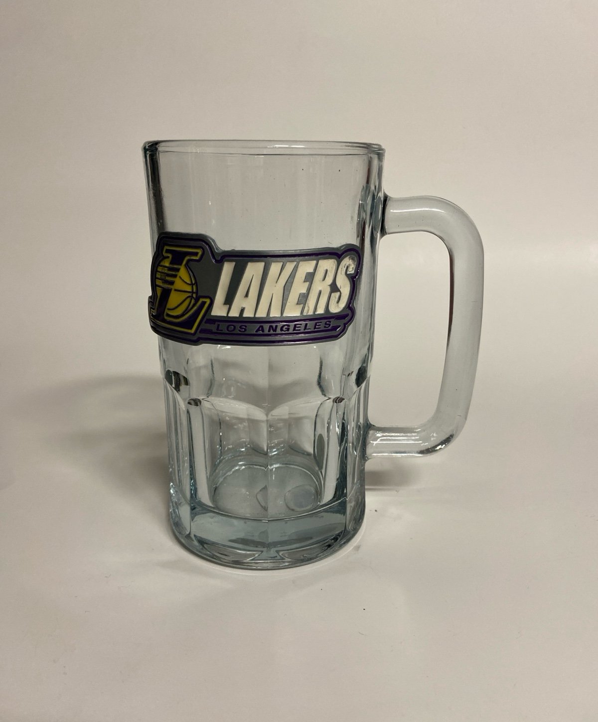 LOS ANGELES LAKERS CLEAR GLASS BEER MUG NBA