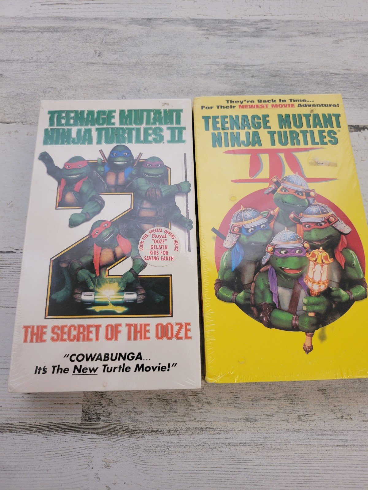 Teenage Mutant Ninja Turtles 2 + 3 VHS Vintage SEALED NEW