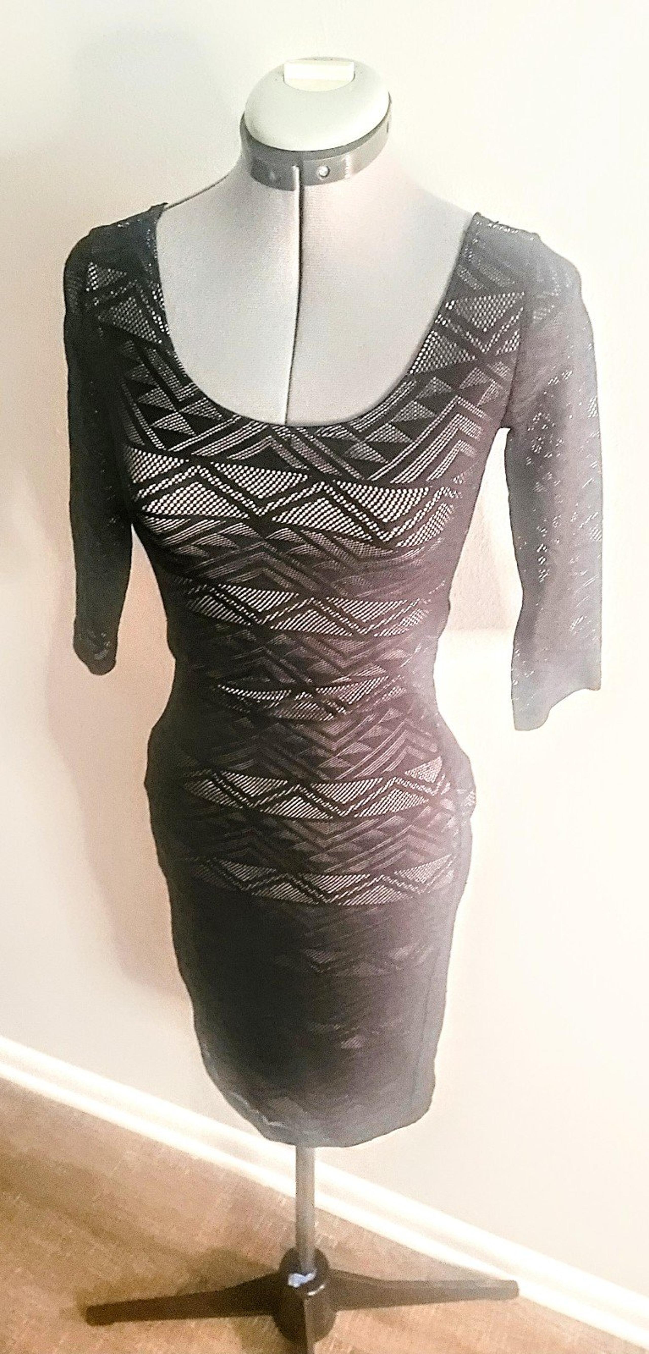 Xhilaration Black Aztec Lace Dress Size Small