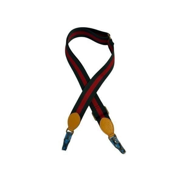 Red and green bag strap