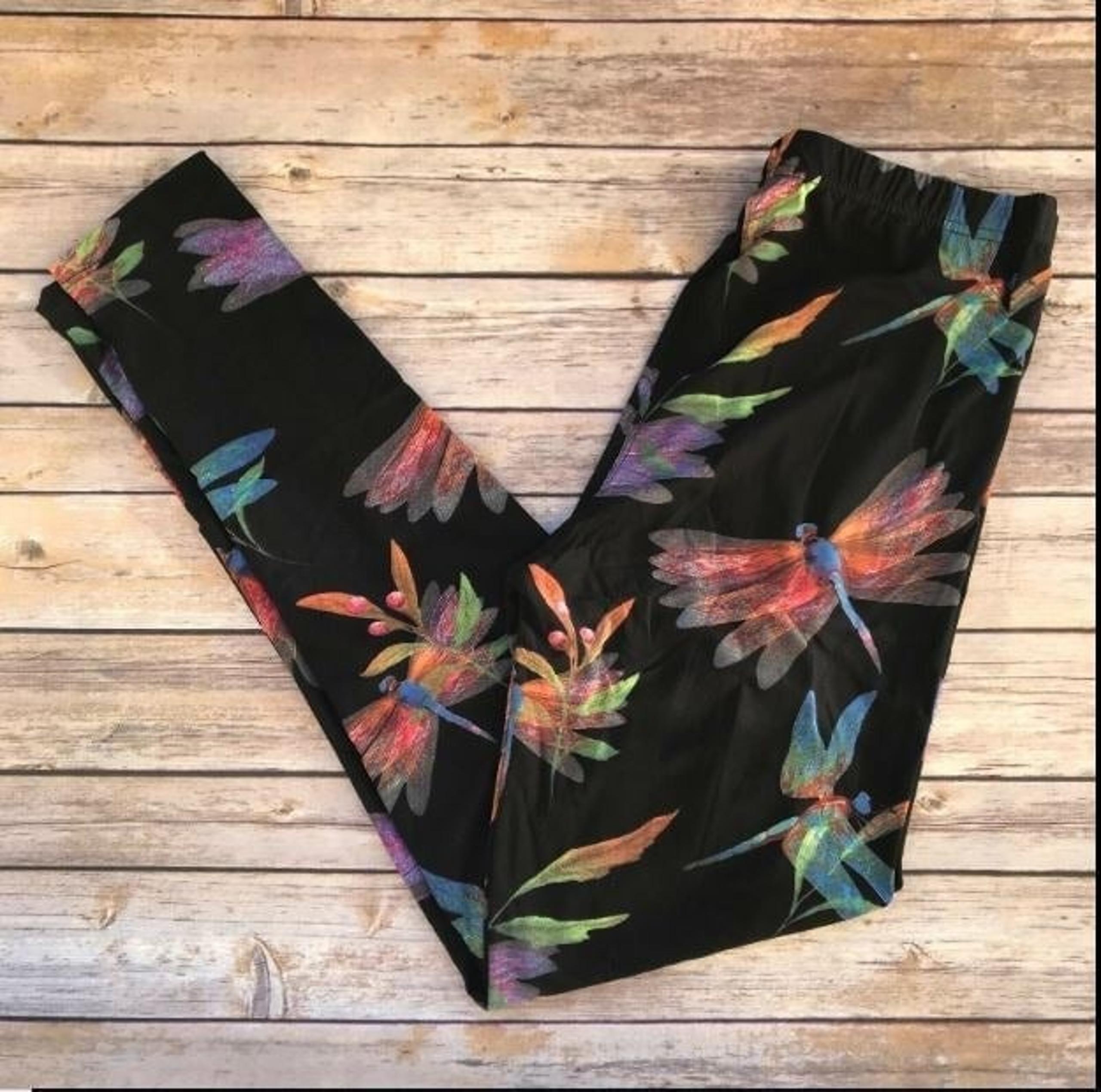 OS One Size 2-12 DRAGONFLY LEGGINGS NWT