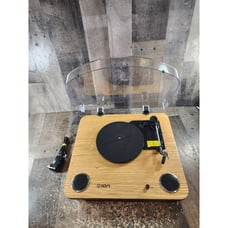 Ion Max LP Wooden Built In Speaker Vinyl Record Player Turntable W/ Power Cord