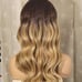 Balayage blonde brown wavy lace wig