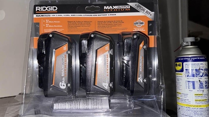6ah 4ah 2ah max output battery ridgid