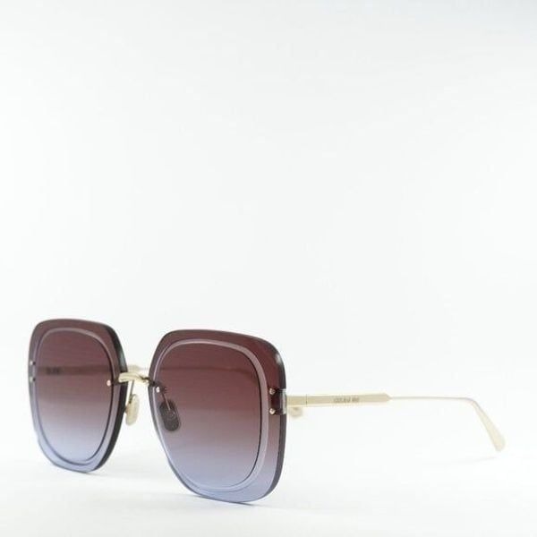 New Dior ULTRADIOR SU B0D2 Sunglasses - Gold Frame, Bordeaux Lenses
