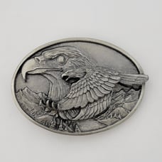 Vintage 1988 Siskiyou Belt Buckle Pewter Eagle and the Hawk Y-50 3.25