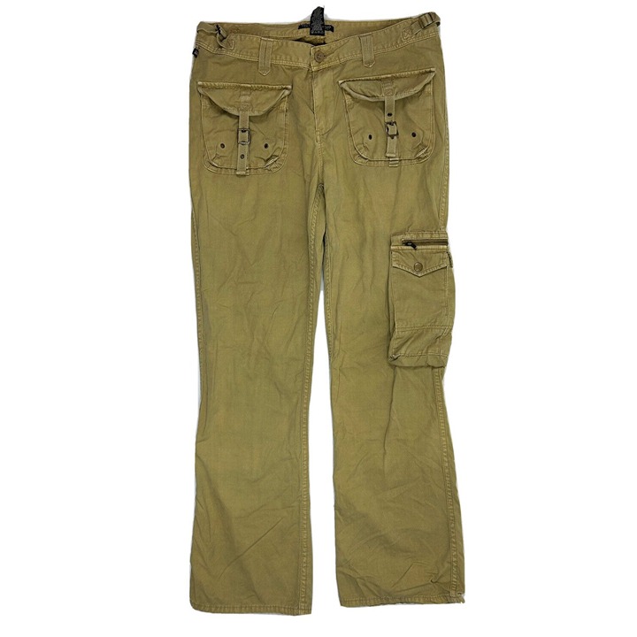VTG Y2K Ralph Lauren Womens 12 Baggy Cargo Pocket Chino Pants Brown