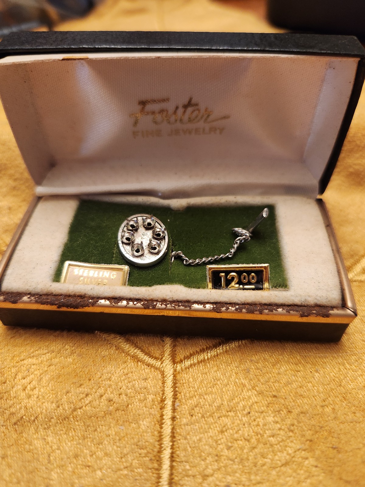 Sterling Silver Tie Tack Ready For Stones/Jewels Vintage