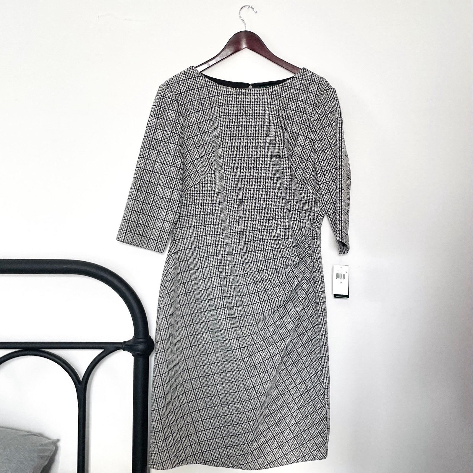 Lauren Ralph Lauren - Elegant Black and White Checkered Cierra Dress