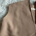Hard-to-obtain Heve ribbon wool reversible beige vest.