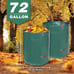Reusable 72 Gal Lawn and Leaf Bags 3 Pack Heavy Duty Bags with Gardening Gloves