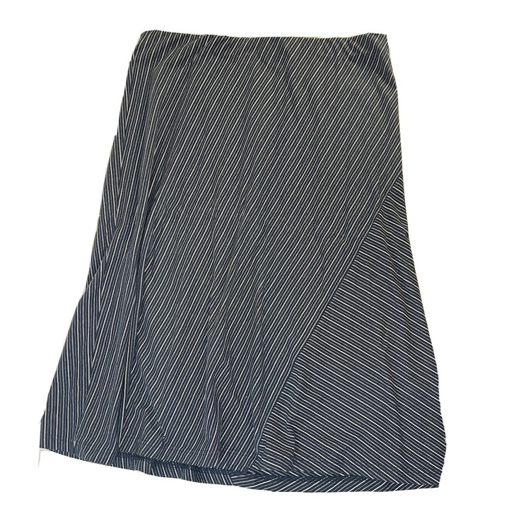J. Jill Womens 2XL XXL Striped Pull On Cotton Midi Skirt Minimalist