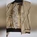Chromosome in X women's beige bomber jacket size Small