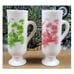 2 Vintage Skinny Milk Glass Mugs