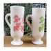 2 Vintage Skinny Milk Glass Mugs