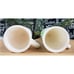 2 Vintage Skinny Milk Glass Mugs