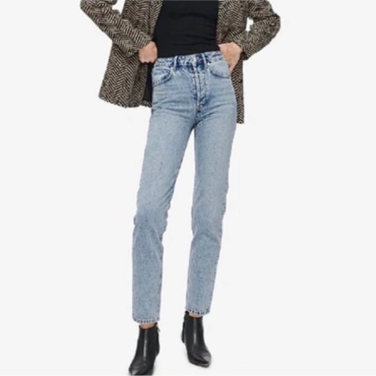 Anine Bing Sonya Light Wash High Rise Jeans Size 28