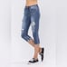 NWT Judy Blue Mid-Rise Medium Wash Destroyed Skinny Capri Jeans Size 5