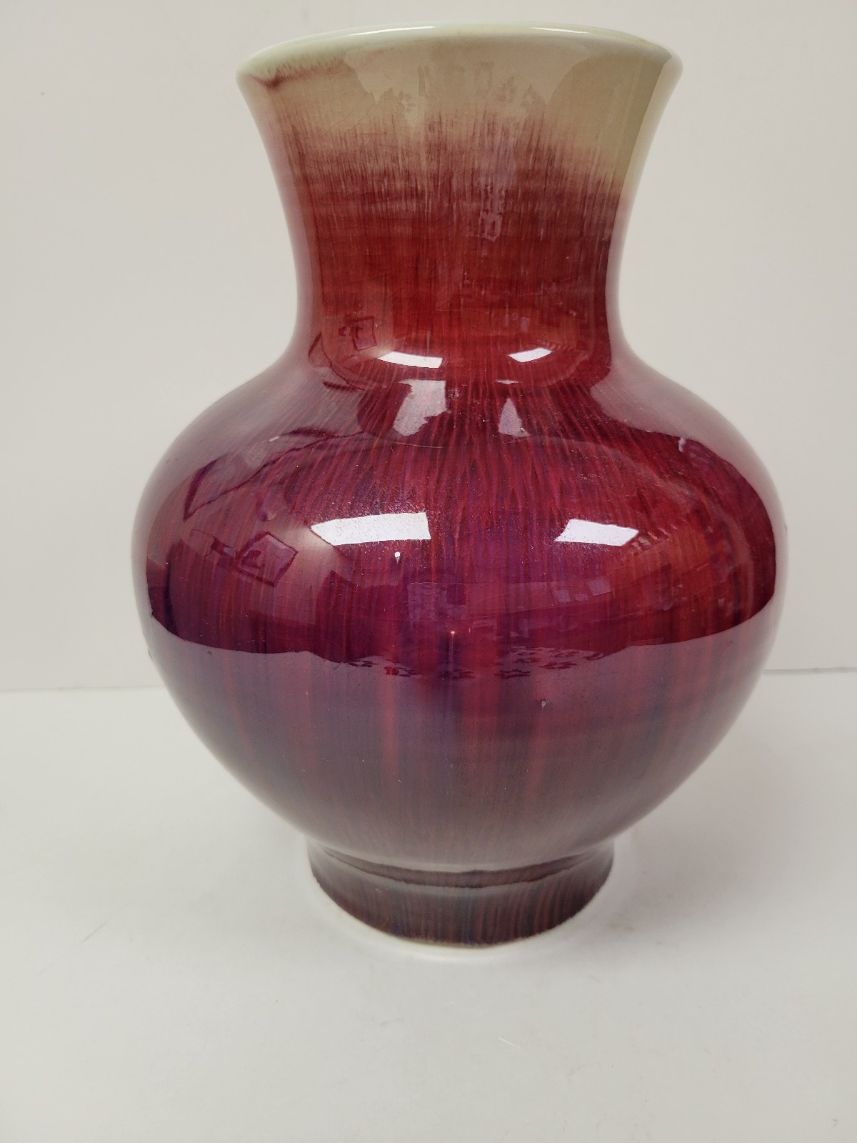 Chinese Oxblood Flame Vase