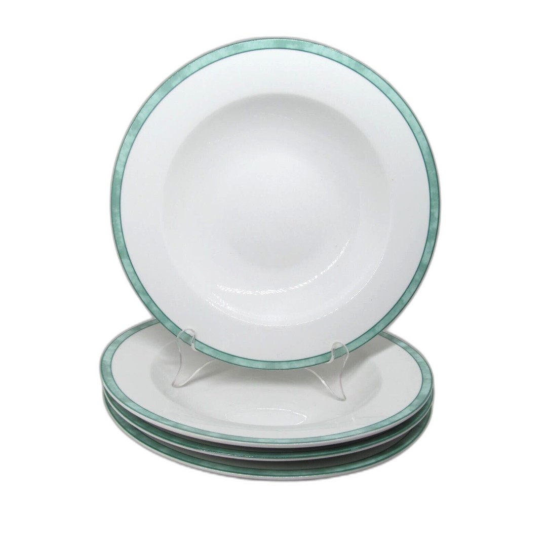 Wolfgang Puck Bistro Spago Green 10 Rimmed Soup Salad Bowls Bundle of 4
