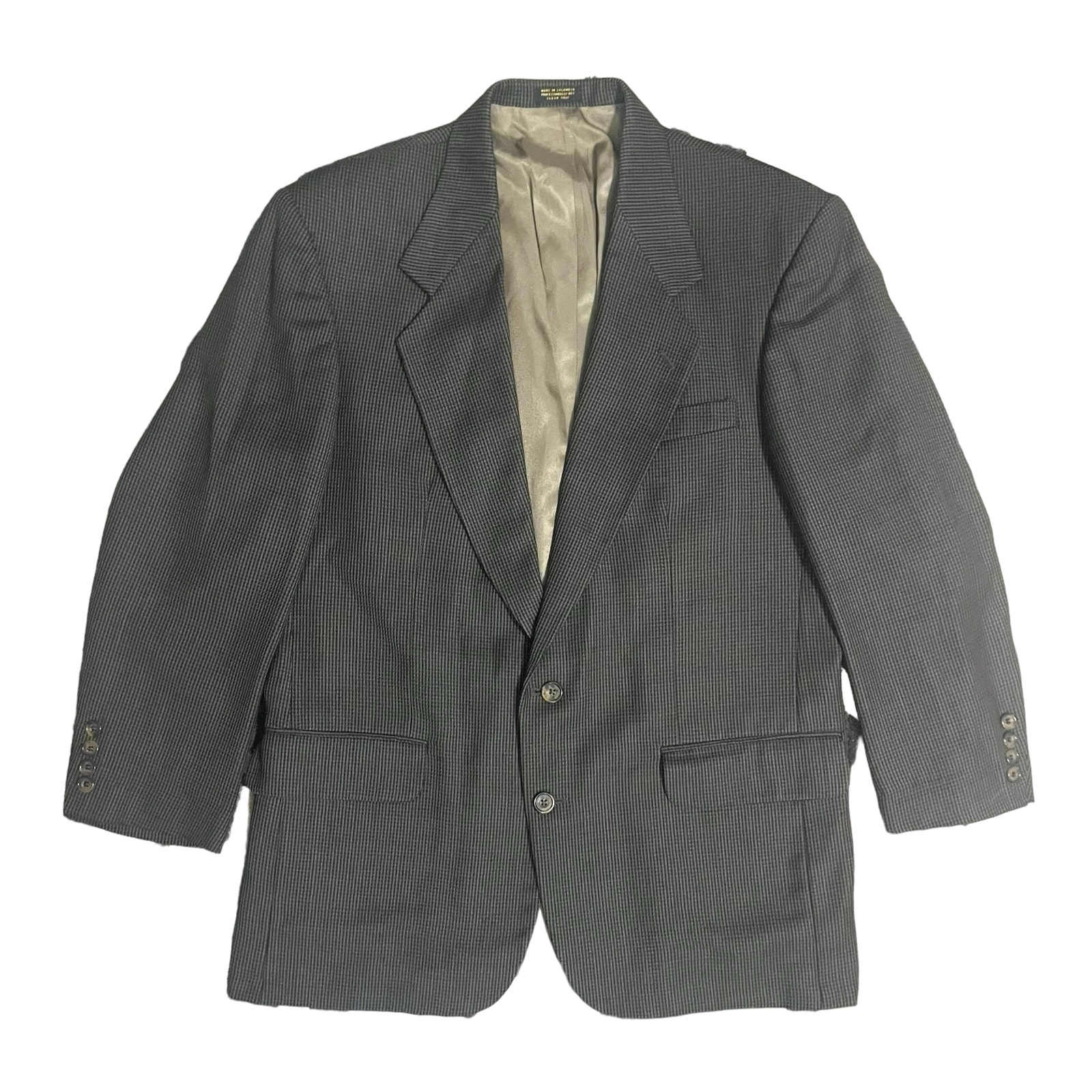 Oscar De La Renta Men's Size 42 R 30.5 L 22 W Tailored Suit Jacket Brown Tweed