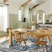 Boho Tribal Area Rug- Blue 5x7 Large Rug