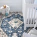 Boho Tribal Area Rug- Blue 5x7 Large Rug