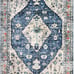 Boho Tribal Area Rug- Blue 5x7 Large Rug