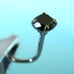 .11ct 2.98mm 100% REAL BLACK DIAMOND NOSE RING/SCREW, CERT,FREE DIA TESTER