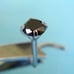 .11ct 2.98mm 100% REAL BLACK DIAMOND NOSE RING/SCREW, CERT,FREE DIA TESTER