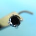 .11ct 2.98mm 100% REAL BLACK DIAMOND NOSE RING/SCREW, CERT,FREE DIA TESTER