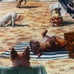 Busy Dog days at the beach… canvas art print wall decor