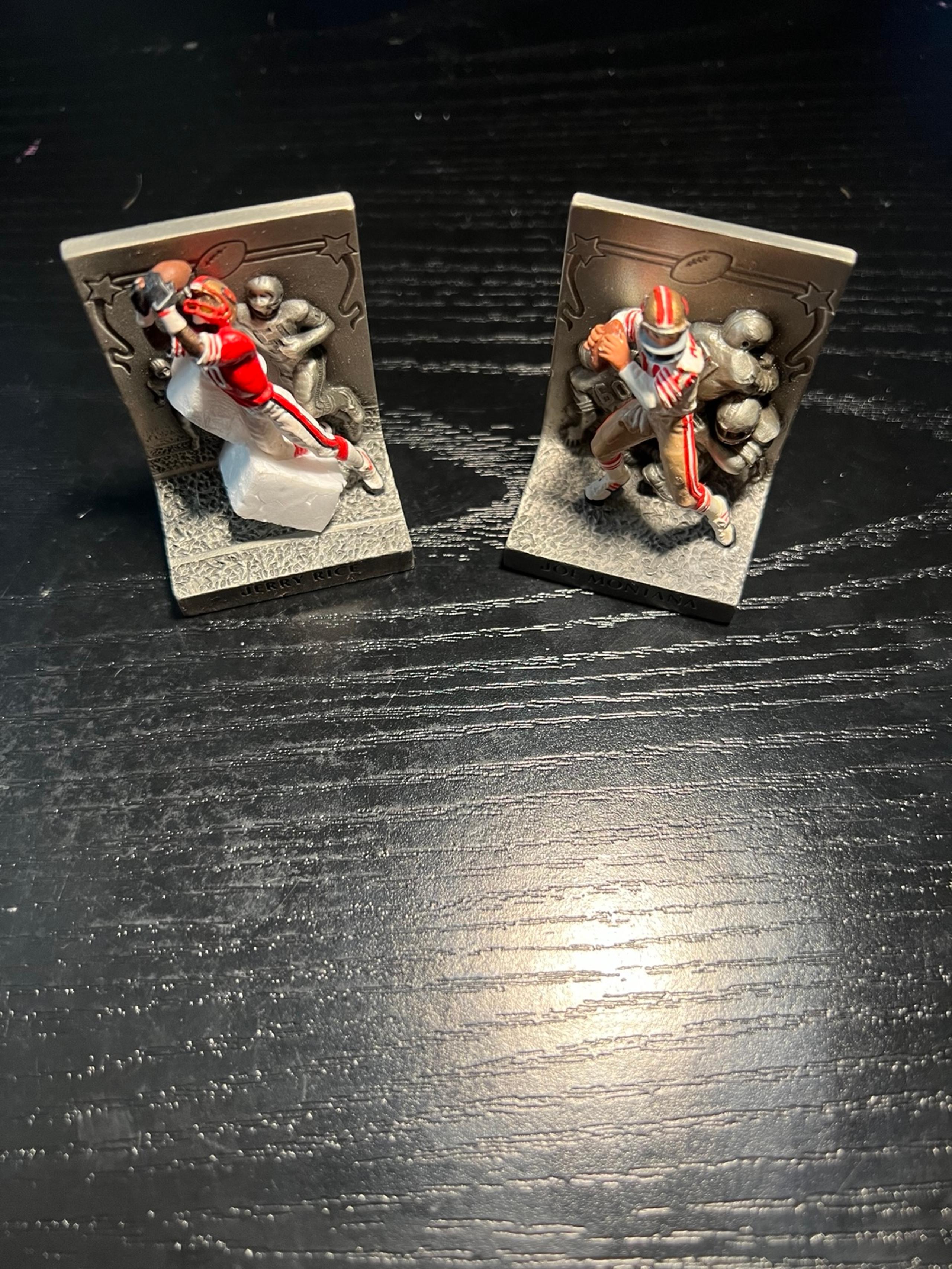 NFL Grid Iron Heroes Joe Montana Jerry Rice figurines