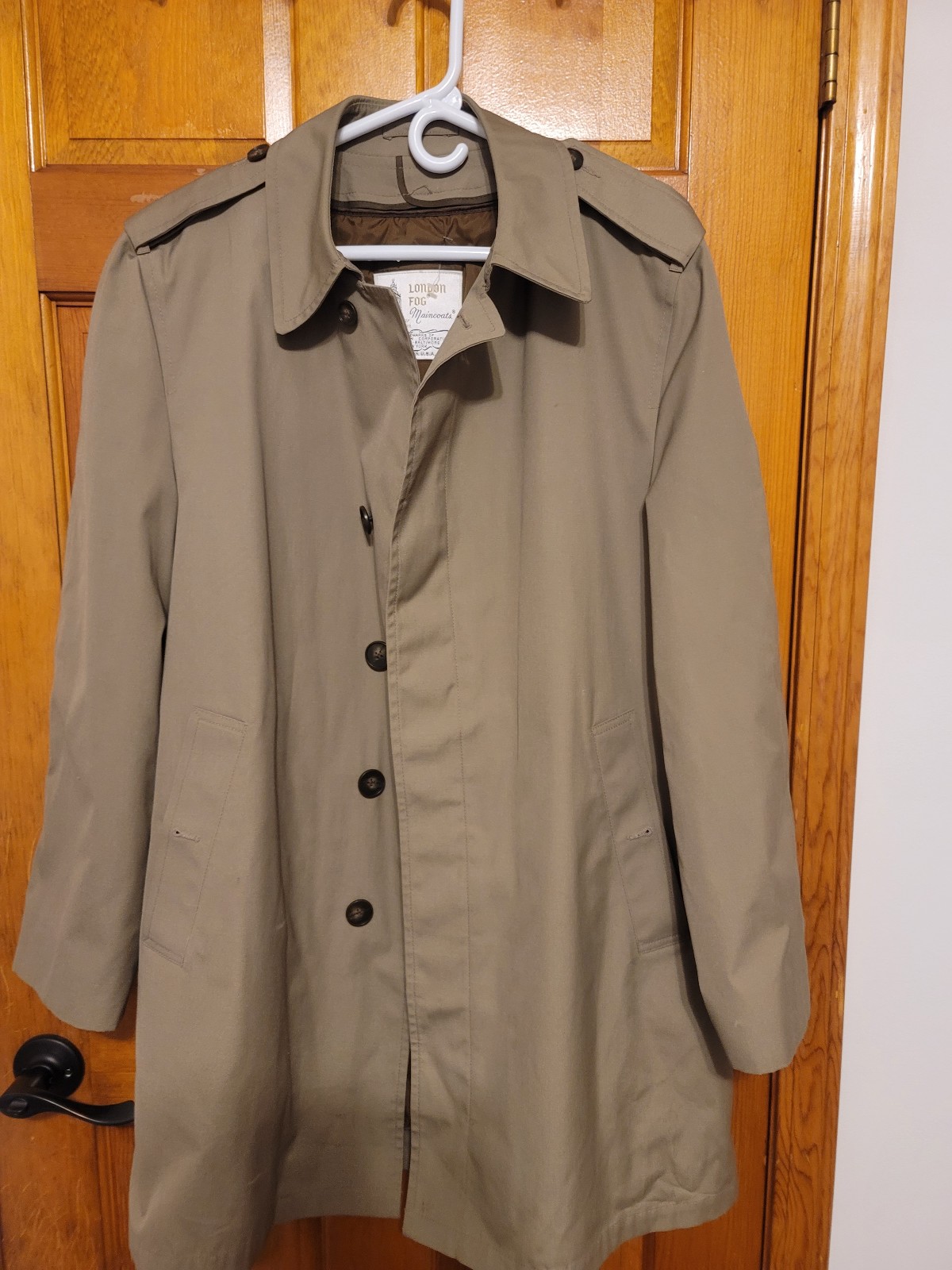 London Fog coat with insulation