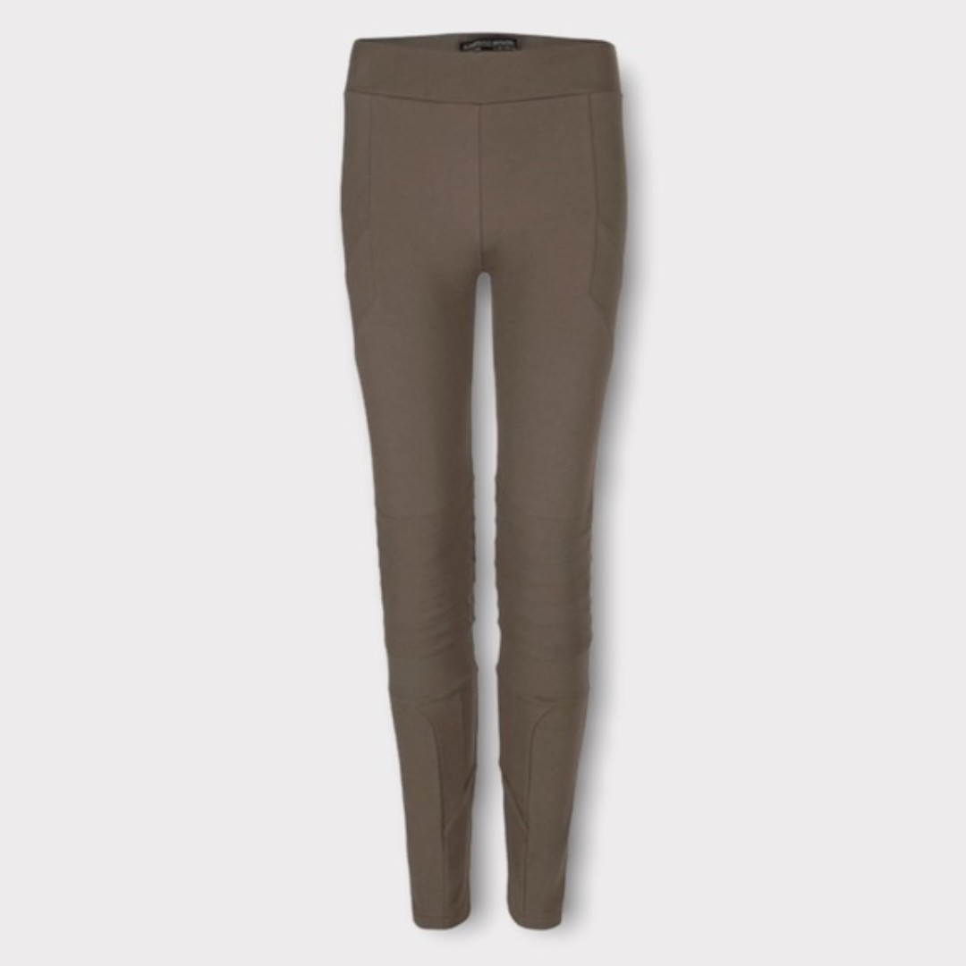 All Saints Ridley Moto Leggings Taupe Brown Stretchy Rider Pants Womens Size 4