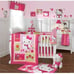 Hello kitty garden crib set