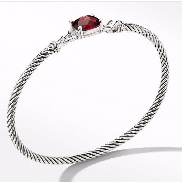 Petite Wheaton Bracelet Garnet/Diamonds