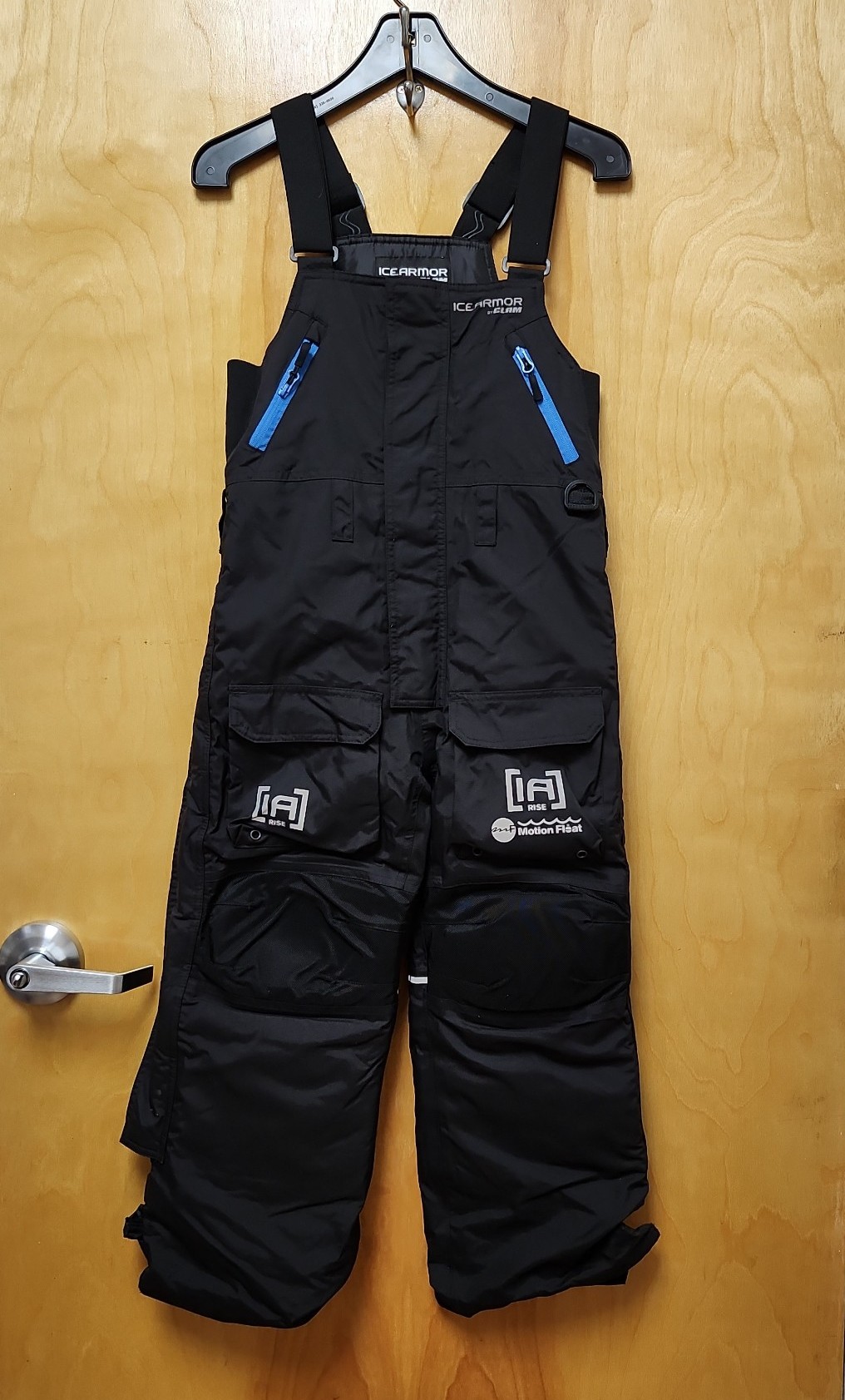 Ice Armor by Clam Youth Unisex Floatation Bibs Size Small Black