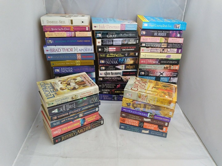 Lot Of 49 Paperback Books Random Mystery Drama Sci-Fi Romance etc